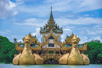 Karaweik Palace of Yangon Myanmar.