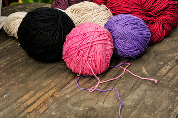 coloured cotton balls