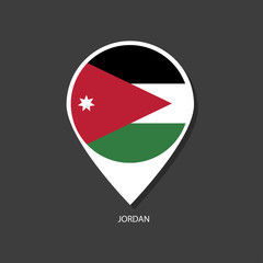 Jordan flag Vector marker with flags.