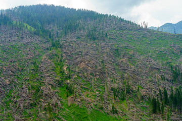 Fototapeta premium Landscape along the road to Manghen pass