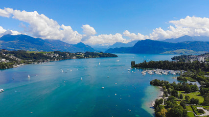 Lake Lucerne in Switzerland also called Vierwaldstaetter See in Switzerland - travel photography