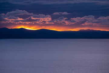 sunset at Lake Titicaca