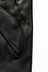 leather gloves on a white background.
