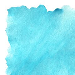 Watercolor cyan blue sky water sample texture backdrop background