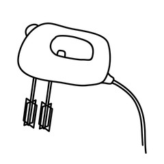 LINEAR DRAWING OF THE MIXER ON A WHITE BACKGROUND