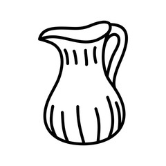 LINEAR DRAWING OF DISHES FOR SAUCES ON A WHITE BACKGROUND