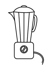 LINEAR DRAWING OF THE BLENDER ON A WHITE BACKGROUND