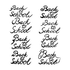 calligraphy black ink lettering back to school