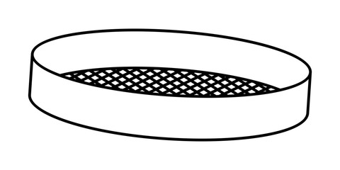 LINEAR DRAWING OF A KITCHEN GRATE ON A WHITE BACKGROUND