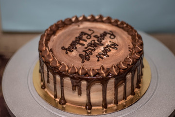 Chocolate sweet truffle birthday cake