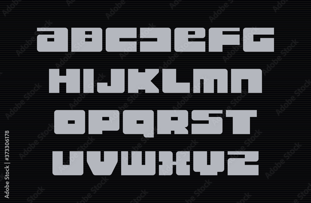 Poster geometric letters set. modern font, retro de lorean style vector alphabet. original typeface designs