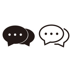 Chat icon vector. symbol for web site Computer and mobile vector.