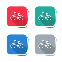 Bike icon on square button