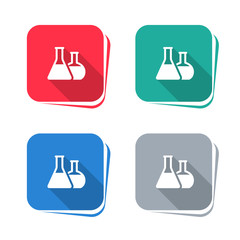 Chemical compounds icon on square button