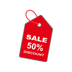 50% discount label icon vector illustration symbol