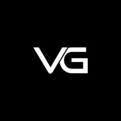 Letter VG Logo isolated on dark background