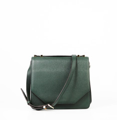 handbag on a white background.
