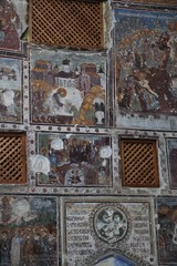 Old wall drawings inside Sumela Monastery / Trabzon-Macka TURKEY- ,July  2020.