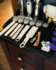 Modern trendy Barbershop tools and accessories