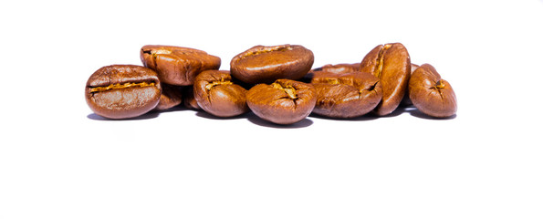 Coffee beans isolated on white background