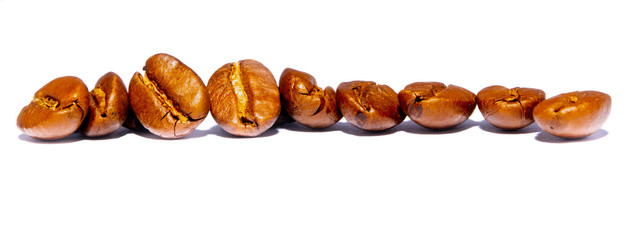 Coffee beans isolated on white background