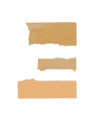 Collection of Recycled paper,crumpled paper,unfolded piece paper on white background