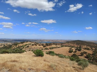 landscape with blue sky