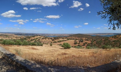 landscape with blue sky