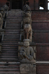 Fototapeta na wymiar Religious statues of a Tempel in Nepal