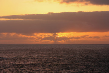 sunset over the sea