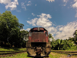 Fototapeta na wymiar Old rusty steam train 