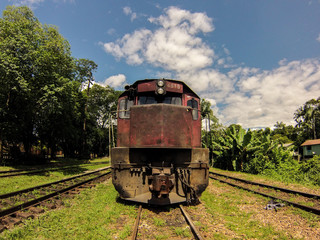 Fototapeta na wymiar Old rusty steam train 