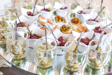 aperitive food whit meal and fish