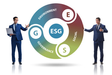 ESG concept as environmental and social governance with business