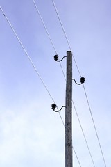 electric pole with wires