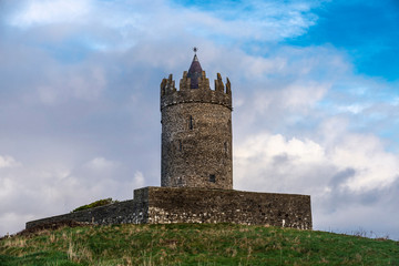 Medieval castle on the coast of Ireland