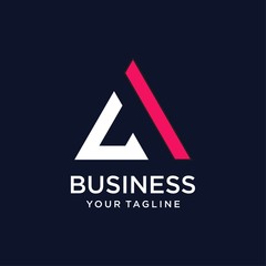 Letter logo with letter A and modern style, company, modern, initial, logo template