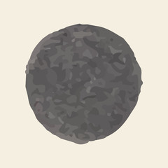 Gray watercolor circle. Watercolor circle background texture art design template for logo, icon, sign. Vector watercolor circle elements for creative design. Vector illustration.