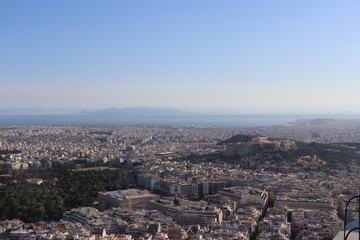 Fototapeta na wymiar Parthenon, Athens from Lycabettus Hill