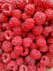 red raspberries background
