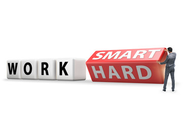 Concept of working smart not hard