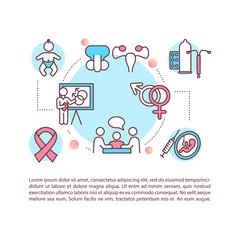 Sexual education concept icon with text. Teaching different aspects of human sexuality. PPT page vector template. Brochure, magazine, booklet design element with linear illustrations