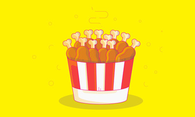 chicken box vector design 