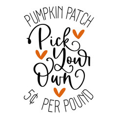 Pumpkin Patch Pick Your Own 5 cents Per Pound