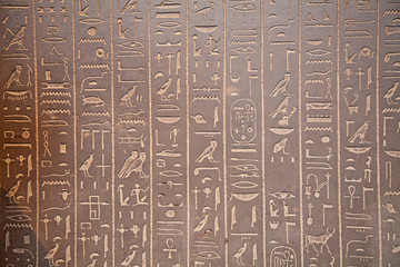 Hieroglyphs on the wall