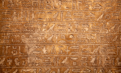 Hieroglyphs on the wall