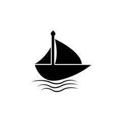 boat logo icon vector design