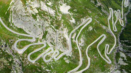 Flight over Gotthard Pass in Switzerland - travel photography