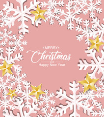 Obraz premium Christmas background with snowflakes