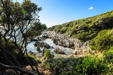 Batterie Di Punta Rossa - The coast of southern Italy in the Punta Rossa area not far from the city of San Felice Circeo